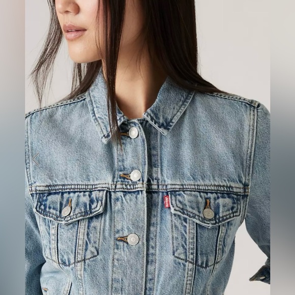 Levi's Light Blue Denim Trucker Jacket - Picture 3 of 14